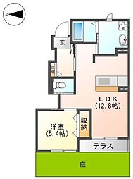 ボナール・ディアコート 1LDKの間取図画像