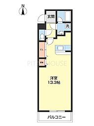 ルーチェ秋月 ワンルームの間取図画像