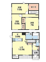 仮)鷹匠町新築 3LDKの間取図画像