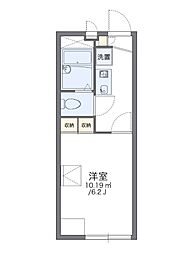 レオパレス向之芝 1Kの間取図画像