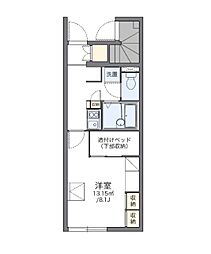 レオパレスグランドゥール太田 1Kの間取図画像