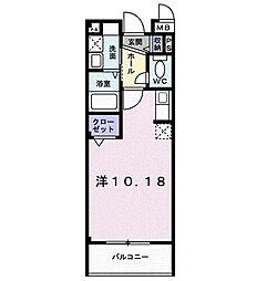 ハピネス ワンルームの間取図画像