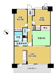 エバーライフネアシティ久留米弐番館 3LDKの間取図画像