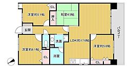 アーサー櫛原リベックス 4LDKの間取図画像
