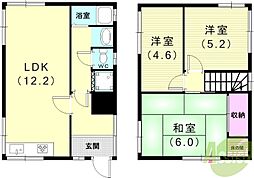 JR東海道・山陽本線 土山駅 徒歩17分の賃貸一戸建て 1階3LDKの間取り