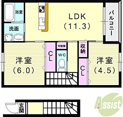間取図画像 2LDK
