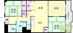 シャトー明石 3LDKの間取図画像