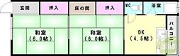 第一久堀荘 2DKの間取図画像