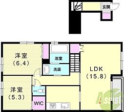 ルーチェ 2LDKの間取図画像
