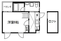 アストレア京都五辻町 2階1Kの間取り