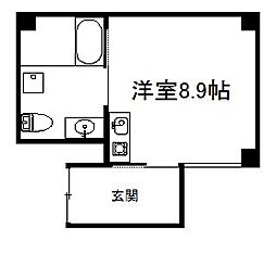 JURAKU-RO 2階ワンルームの間取り