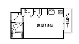 ブルーベル 1階ワンルームの間取り