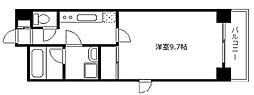 ヴァンイースト 1Kの間取図画像