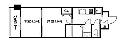 京都市上京区千本通上長者町上る革堂前之町マンション 2Kの間取図画像
