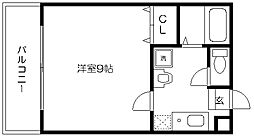 ル・サントラル 1Kの間取図画像