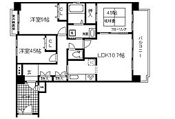 南禅寺東山 2LDKの間取図画像