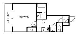 サムティ京都西大路 1Kの間取図画像