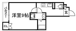 conoie太秦 1Kの間取図画像