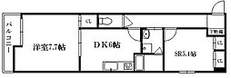 Calm押小路通 2DKの間取図画像