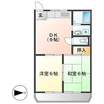 岡山県倉敷市北畝6丁目（賃貸アパート2DK・1階・43.74㎡） その2