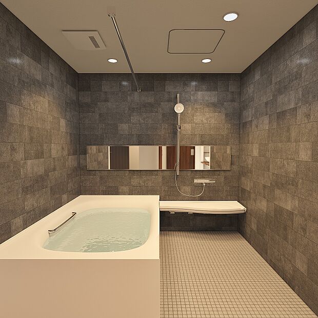 1620サイズのゆとりある浴室。 【完成予定パース】