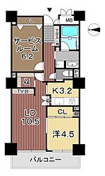 ファーストタワー大津MARY 2LDKの間取図画像