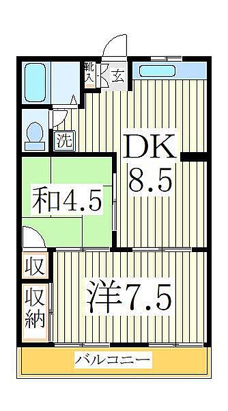 千葉県柏市松ケ崎(賃貸アパート2DK・2階・41.40㎡)の写真 その2