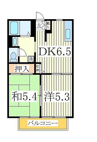 千葉県柏市緑台(賃貸アパート2DK・2階・40.30㎡)の写真 その2