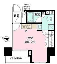 ザ・パークワンズ千代田佐久間町 2階ワンルームの間取り