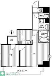 パレスシンシア江東橋 14階1LDKの間取り
