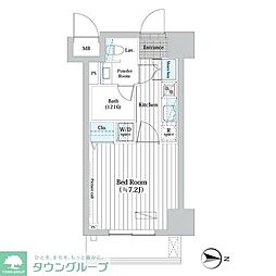 Ｌ・ＢＡＳＥ押上Ｎｏｒｔｈ 6階1Kの間取り