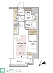 アーバネックス両国 10階1DKの間取り