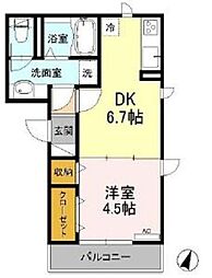 ヴィラ・マウントコーストII 1階1LDKの間取り