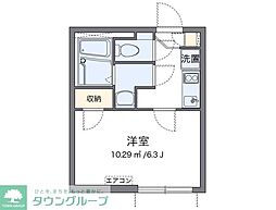 レオネクストツリーサイド 1階1Kの間取り