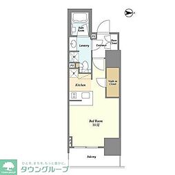 アスール両国 3階ワンルームの間取り