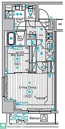 リライア東京墨田 9階1LDKの間取り
