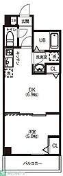 レピュア住吉レジデンス 4階1DKの間取り
