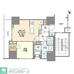 ＢＬＥＳＳ蔵前 11階1LDKの間取り