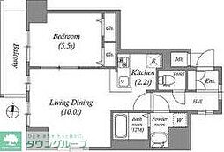 N-Stage両国 9階1LDKの間取り