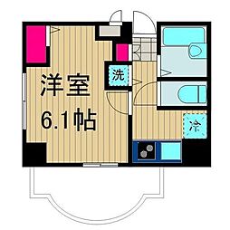 ヴェルト両国 6階1Kの間取り