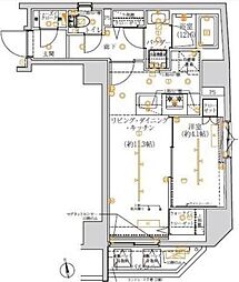 アルテシモ　リーガ 7階1LDKの間取り