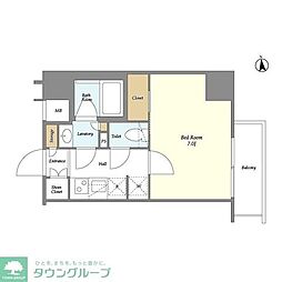 Ｔｈｅ　Ｇｒａｎｄ　Ｂｌｏｓｓｏｍ 5階1Kの間取り