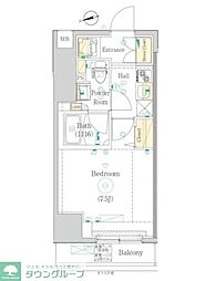 HY’s 上野松が谷 5階1Kの間取り