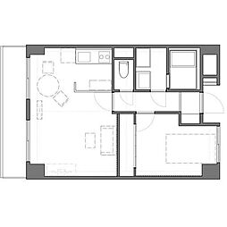 ピノヴェルデ 3階1LDKの間取り