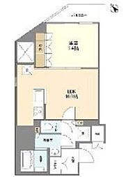 KURAMAE214 4階1LDKの間取り