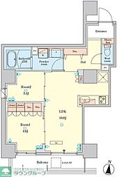 ＲＪＲプレシア菊川駅前 2階2LDKの間取り
