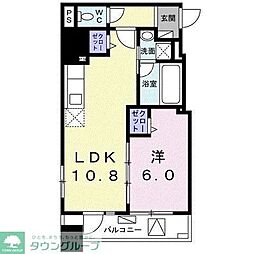 カーサ　グランデ 4階1LDKの間取り