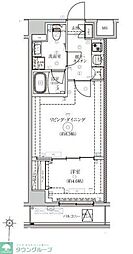 ベルシードアルファ押上イースト 7階1DKの間取り