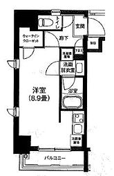 アイルプレミアム押上ノース 6階ワンルームの間取り