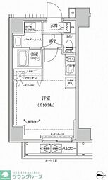 RELUXIA本所吾妻橋III 3階ワンルームの間取り